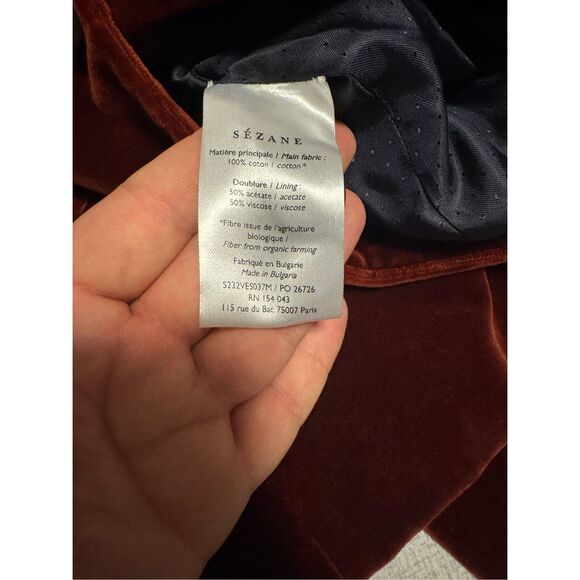 Sezane size US 10 (42) veste romane sienne blazer suit jacket - NWT - Picture 12 of 14